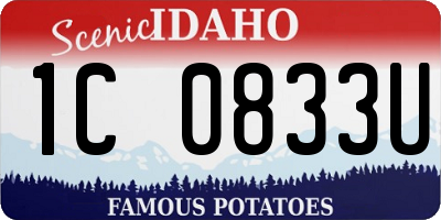 ID license plate 1C0833U