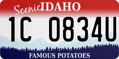 ID license plate 1C0834U