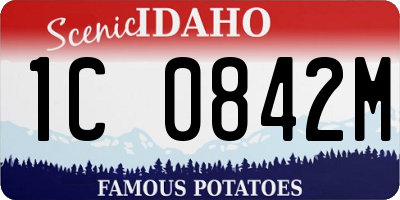 ID license plate 1C0842M