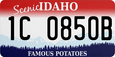 ID license plate 1C0850B