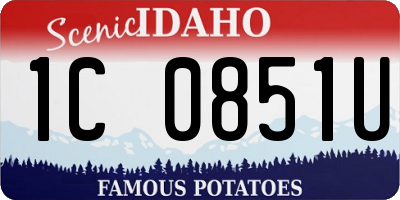 ID license plate 1C0851U