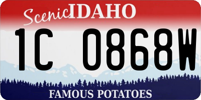 ID license plate 1C0868W