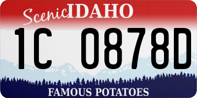 ID license plate 1C0878D