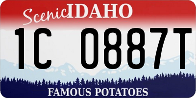 ID license plate 1C0887T