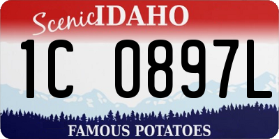 ID license plate 1C0897L