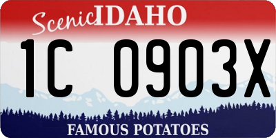 ID license plate 1C0903X