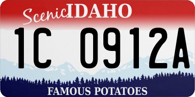 ID license plate 1C0912A