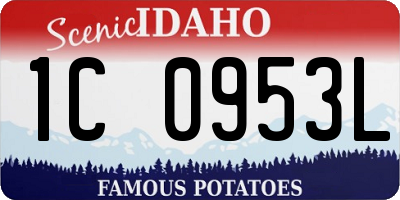 ID license plate 1C0953L