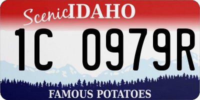 ID license plate 1C0979R