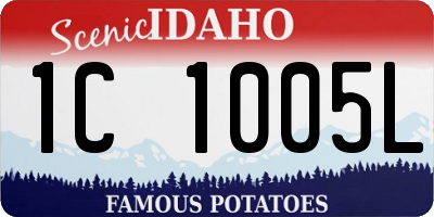 ID license plate 1C1005L