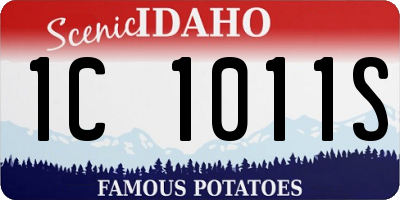 ID license plate 1C1011S