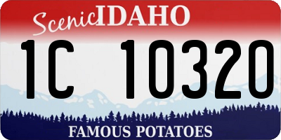 ID license plate 1C1032O