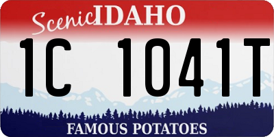ID license plate 1C1041T