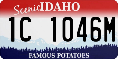 ID license plate 1C1046M