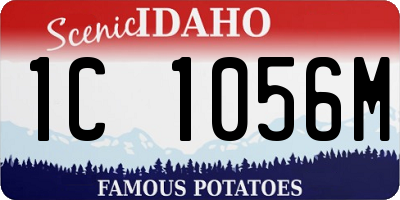 ID license plate 1C1056M