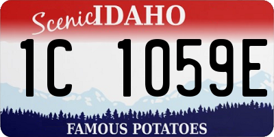 ID license plate 1C1059E