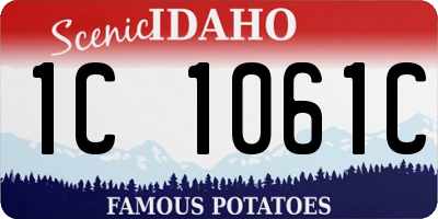 ID license plate 1C1061C