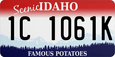 ID license plate 1C1061K