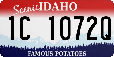 ID license plate 1C1072Q