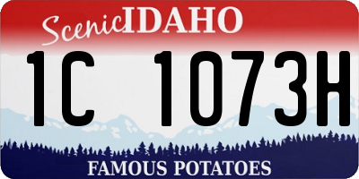 ID license plate 1C1073H