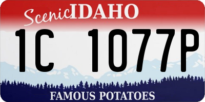 ID license plate 1C1077P