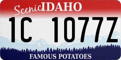ID license plate 1C1077Z