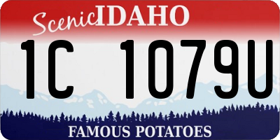 ID license plate 1C1079U