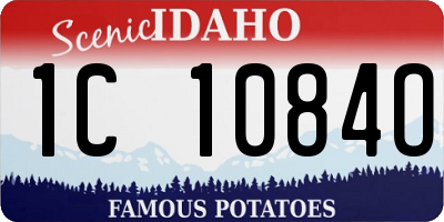 ID license plate 1C1084O