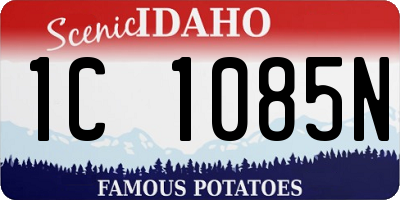 ID license plate 1C1085N