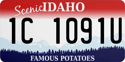 ID license plate 1C1091U