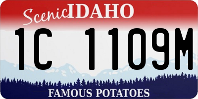 ID license plate 1C1109M