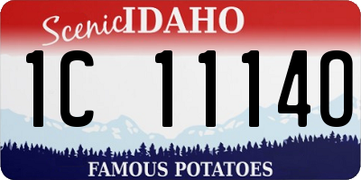 ID license plate 1C1114O