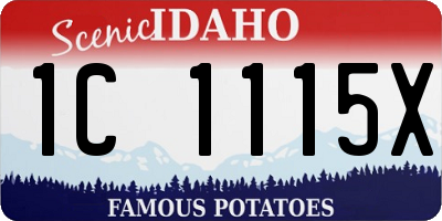 ID license plate 1C1115X