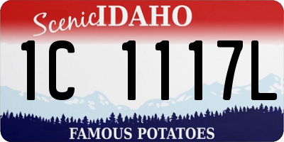 ID license plate 1C1117L