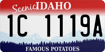 ID license plate 1C1119A