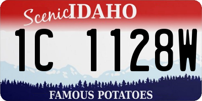 ID license plate 1C1128W