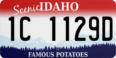 ID license plate 1C1129D