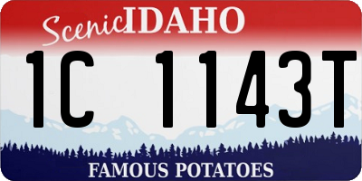 ID license plate 1C1143T