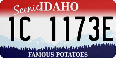 ID license plate 1C1173E