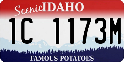 ID license plate 1C1173M