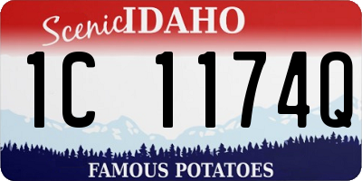 ID license plate 1C1174Q
