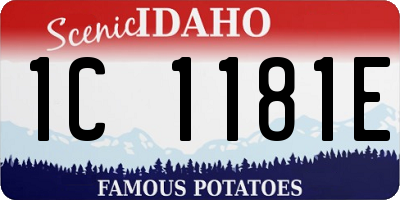 ID license plate 1C1181E