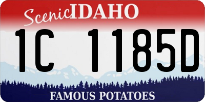 ID license plate 1C1185D