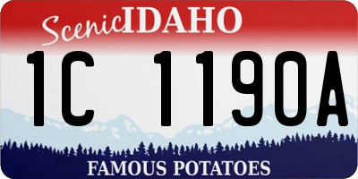 ID license plate 1C1190A