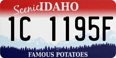 ID license plate 1C1195F