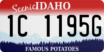 ID license plate 1C1195G