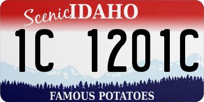 ID license plate 1C1201C