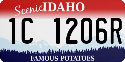 ID license plate 1C1206R