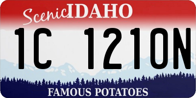ID license plate 1C1210N
