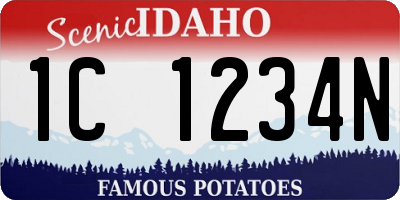 ID license plate 1C1234N
